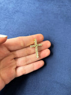 10K Gold Jubilant Diamond Cross Pendant - additional product view 4