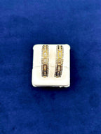 14K Gold Baguette Square Style Hoop Diamond Earrings - additional product view 6