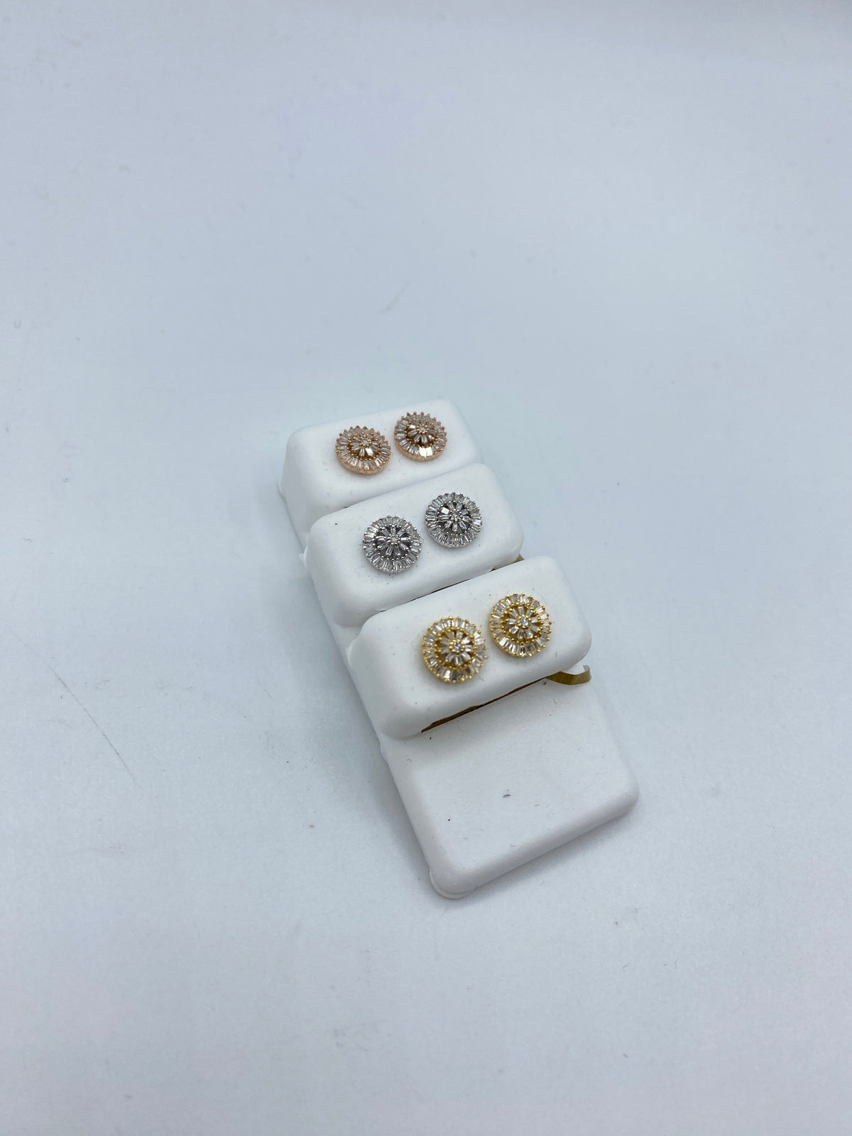 10K Gold Baguette Firework Diamond Earring - additional product view 3