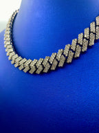 12.7mm Iced Out Cuban Diamond Chain 16 in - additional product view 6