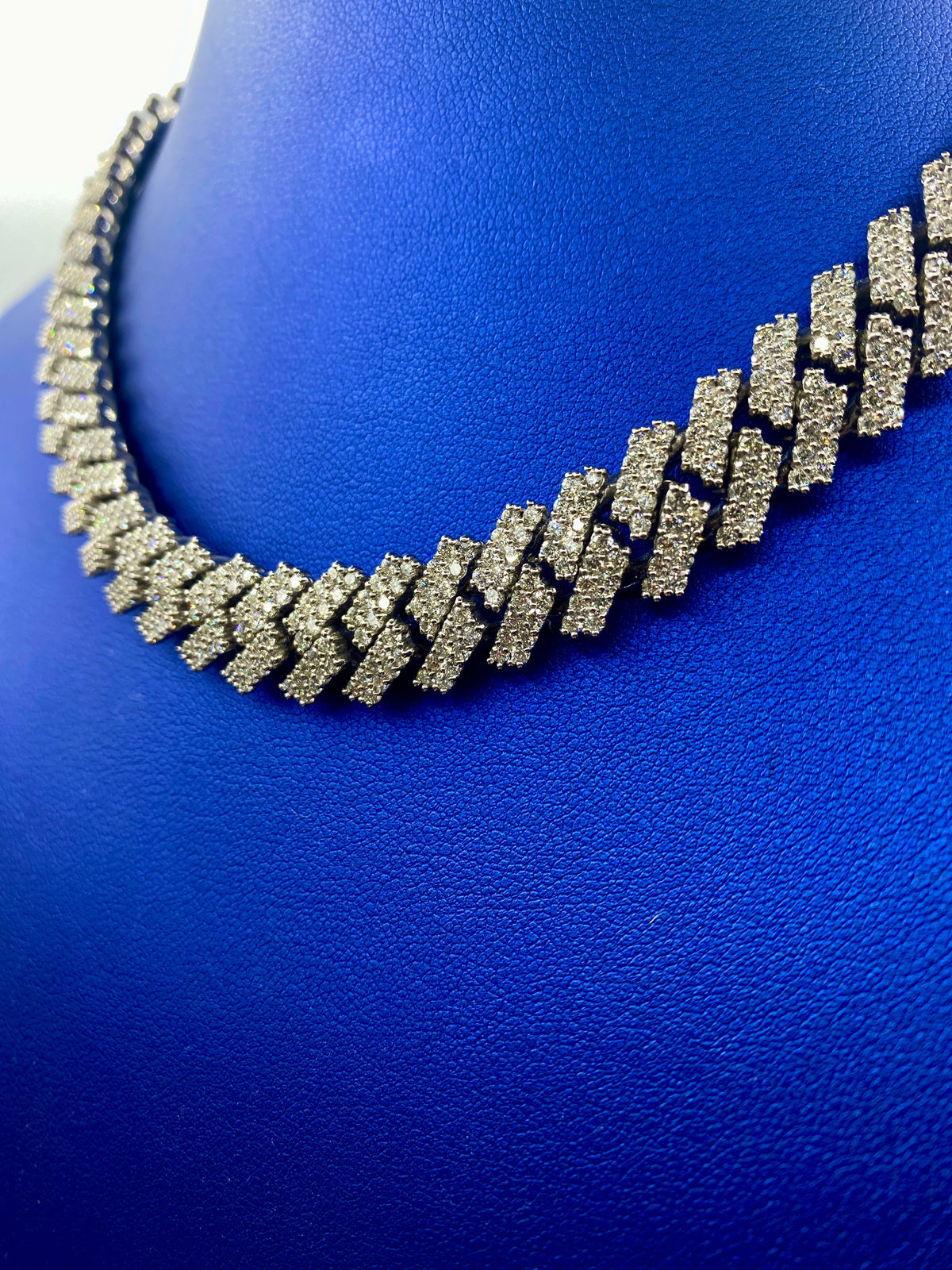 12.7mm Iced Out Cuban Diamond Chain 16 in - additional product view 6