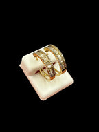 14K Gold Baguette Gap Hoop Diamond Earrings - additional product view 7