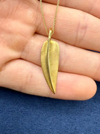 18K Gold Tiffany Leaf Necklace - additional product view 5