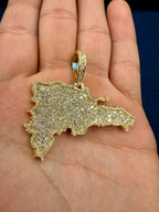 14K Gold Dominican Republic Diamond Pendant - additional product view 5