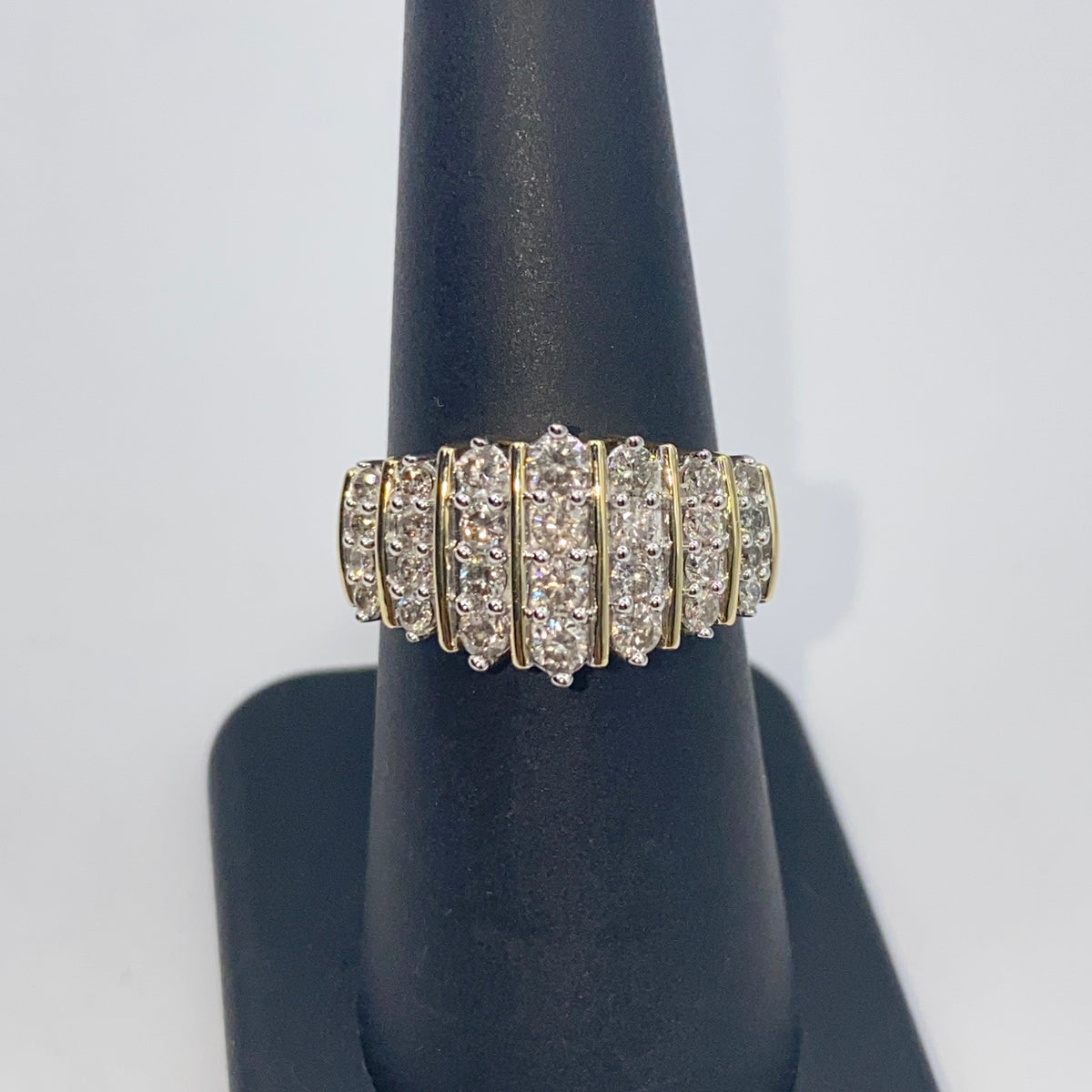 10K Yellow Gold Tiara Diamond Ring - additional product view 5