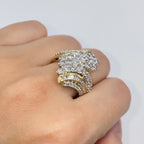 10K Gold Cluster Diamond Baguette Ring - additional product view 3