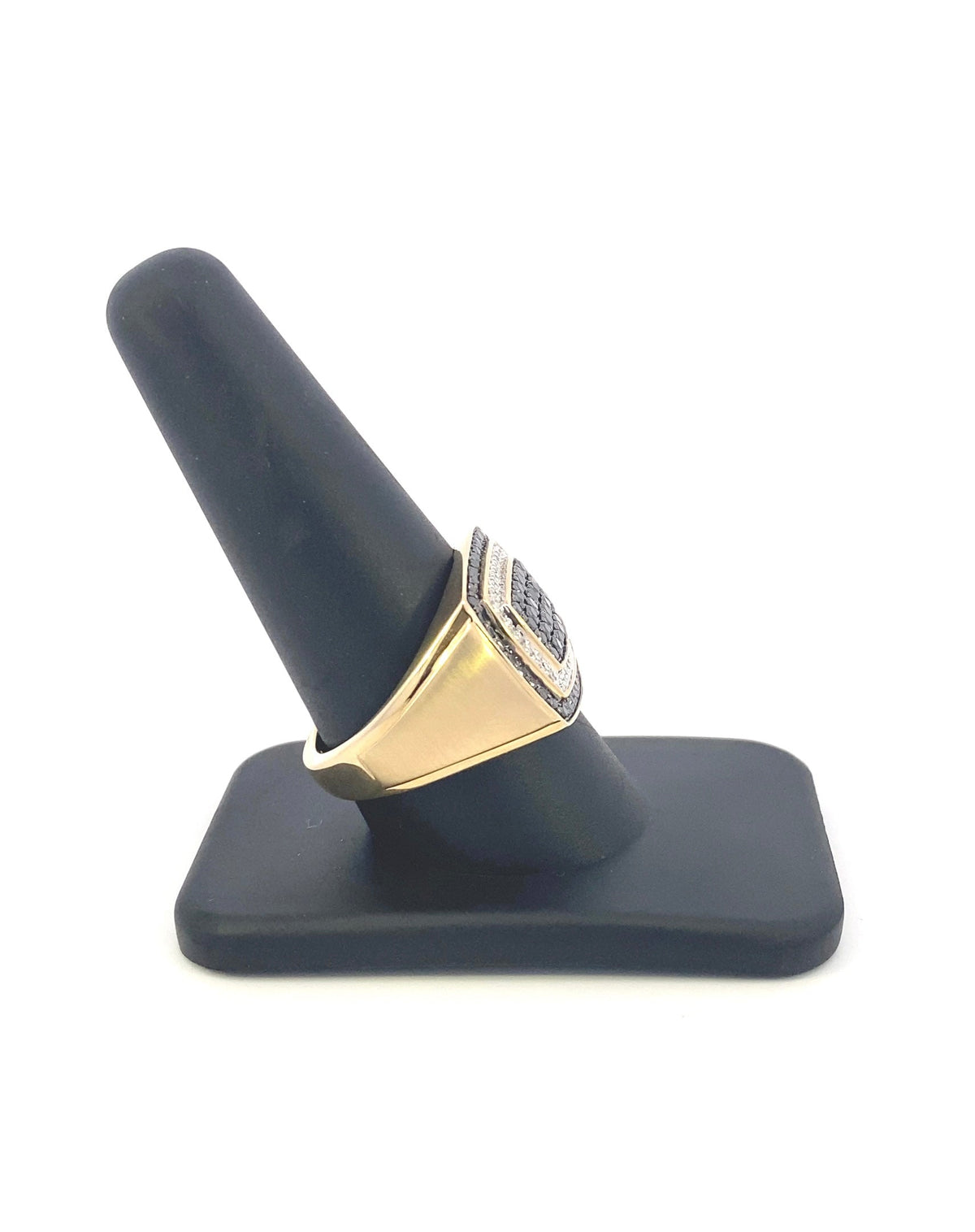 10K Gold Black Diamond Layer Ring - additional product view 7