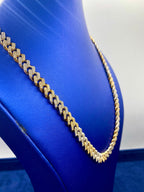 10K Gold 9.5mm Cuban Link Diamond Chain 22 in - additional product view 3