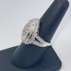 10K Gold Pear Diamond Baguette Jumbo Ring - additional product view 5