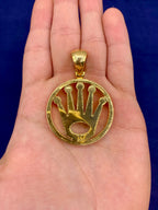 14K Gold Diamond Luxury Crown Pendant - additional product view 3