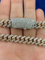 14K Gold Two-Tone Jumbo Diamond Cuban Chain 10.5mm - additional product view 2
