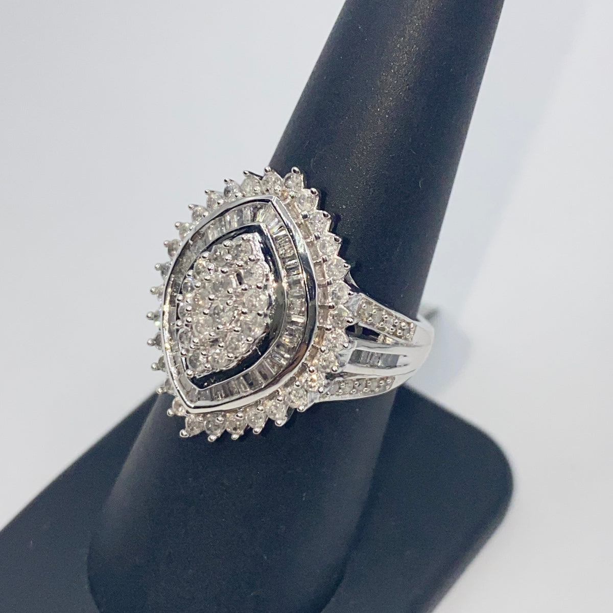 10K Gold Diamond Baguette Ring - additional product view 5