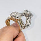 10K Gold Square Diamond Baguette Ring - additional product view 4