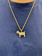 10K Gold Large Goat Diamond Pendant - additional product view 6