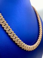 14K Rose Gold Jumbo Diamond Cuban Chain 12mm - additional product view 3