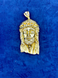 14K Gold Jumbo Jesus Head Pendant - main product photo