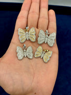 14K Gold Classic Butterfly Diamond Pendant - additional product view 2