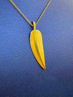 18K Gold Tiffany Leaf Necklace - additional product view 6