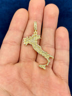 14K Gold Big Italy Boot Diamond Pendant - additional product view 3