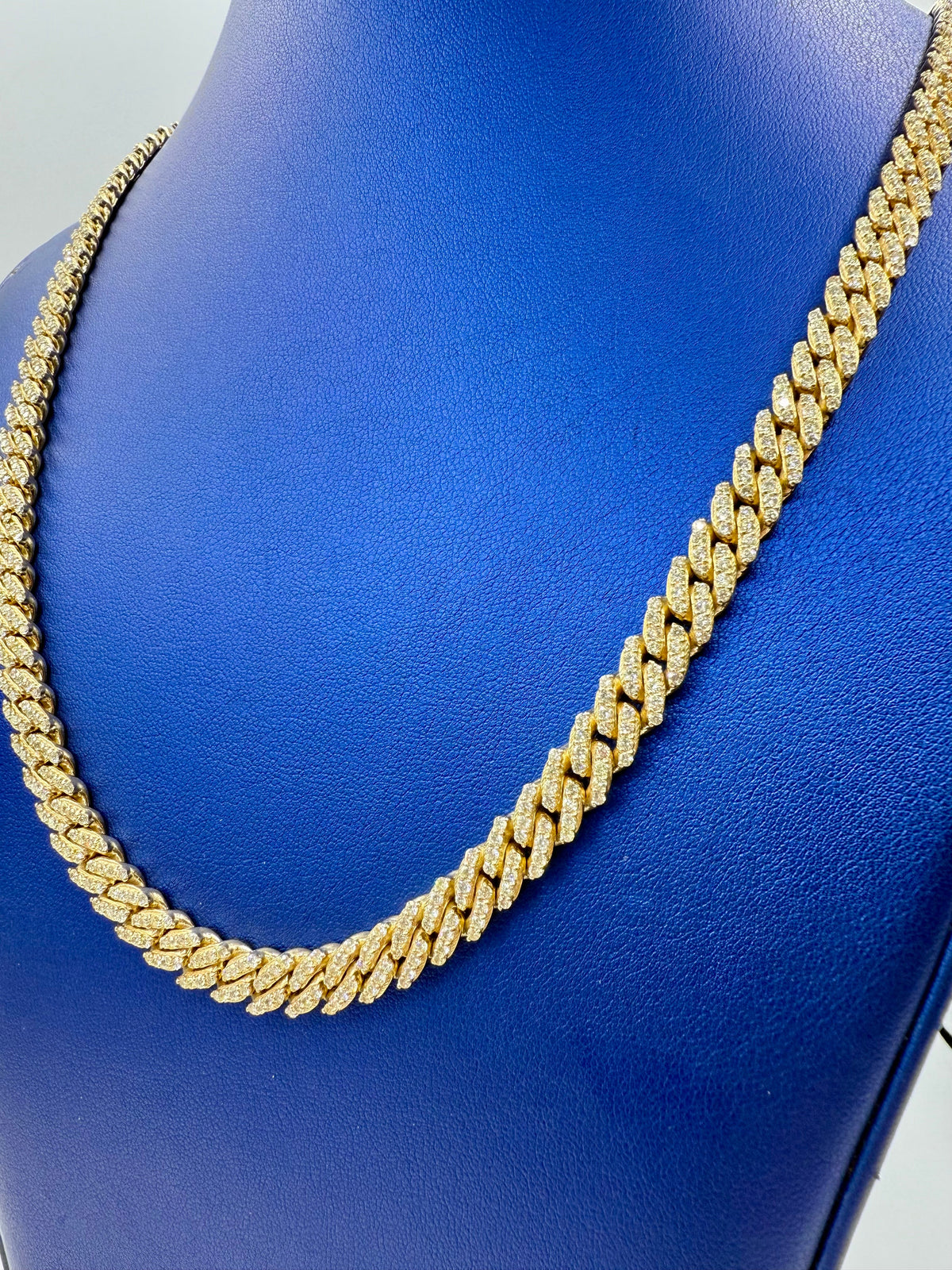 14K Gold 7.8M DIAMOND CUBAN LINK CHAIN - additional product view 3
