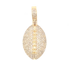 10K Gold Football Diamond Pendant - additional product view 6