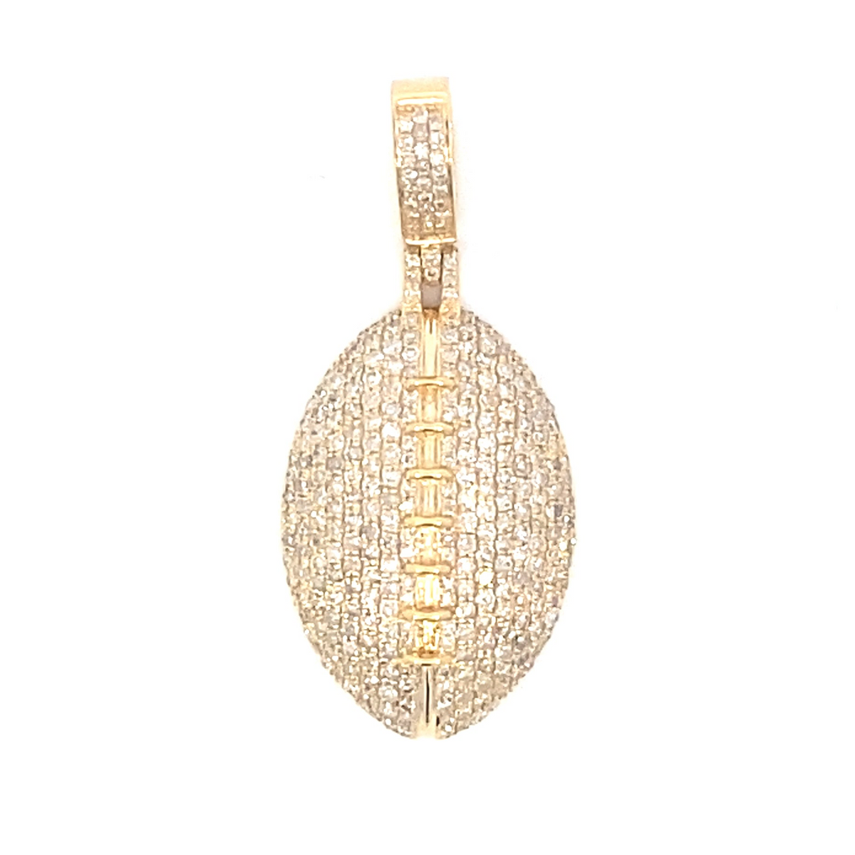10K Gold Football Diamond Pendant - additional product view 6