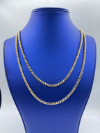 14K Gold 4mm Diamond Cut Franco Chain - additional product view 2
