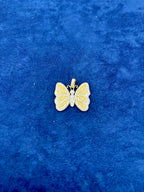 14K Gold Classic Butterfly Diamond Pendant - additional product view 6