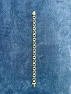 14K Gold Square Link Diamond Bracelet - additional product view 4