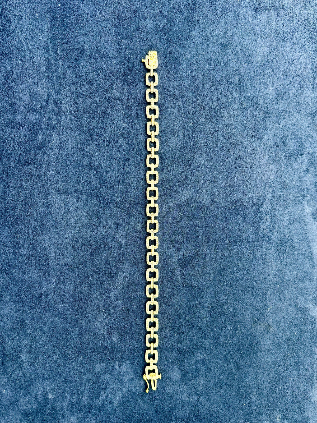 14K Gold Square Link Diamond Bracelet - additional product view 4