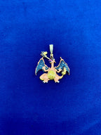 10K Gold Charizard Diamond Pendant - additional product view 2