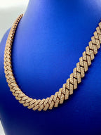 14K Rose Gold Jumbo Diamond Cuban Chain 12mm - additional product view 4