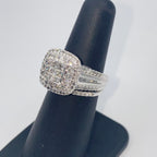 10K Gold Princess Cut Square Diamond Engagement Ring - additional product view 6