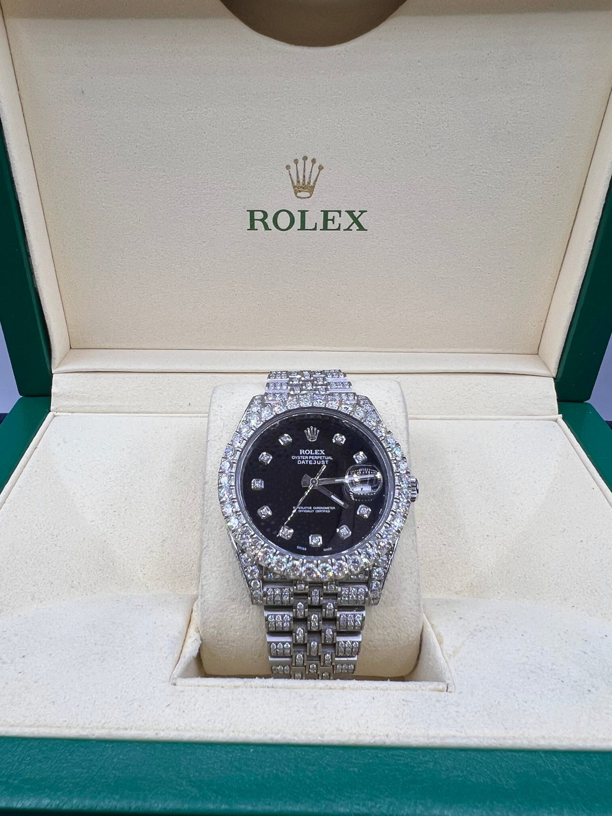 Rolex Datejust 41mm Iced Out Watch - main product photo