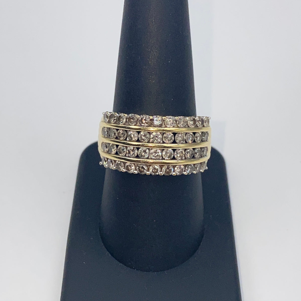10K Gold Row Diamond Band Ring - additional product view 4