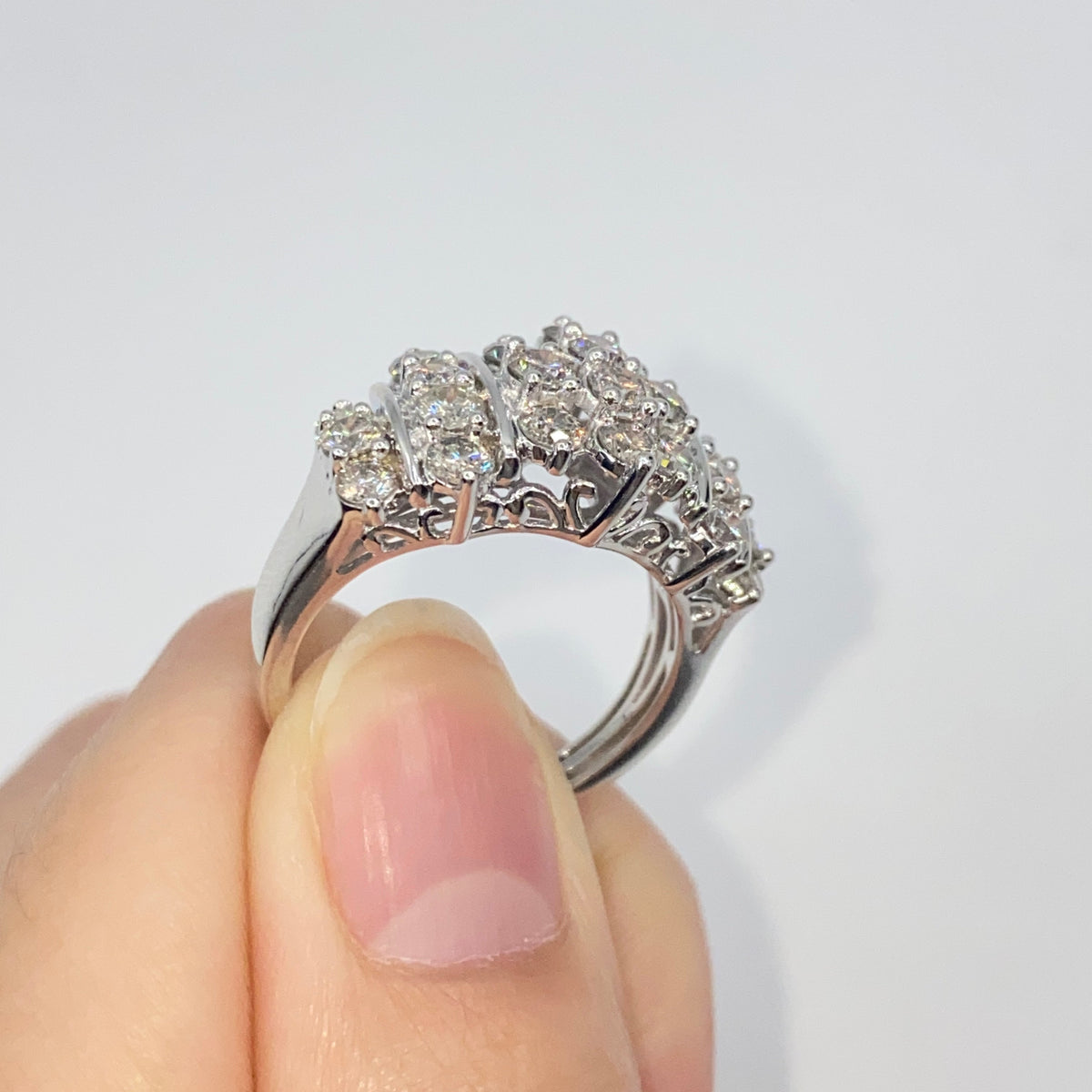 10K Gold Cluster Diamond Ring - additional product view 4