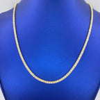 10K Gold 3.3mm Square Diamond Tennis Chain 20 in - additional product view 2