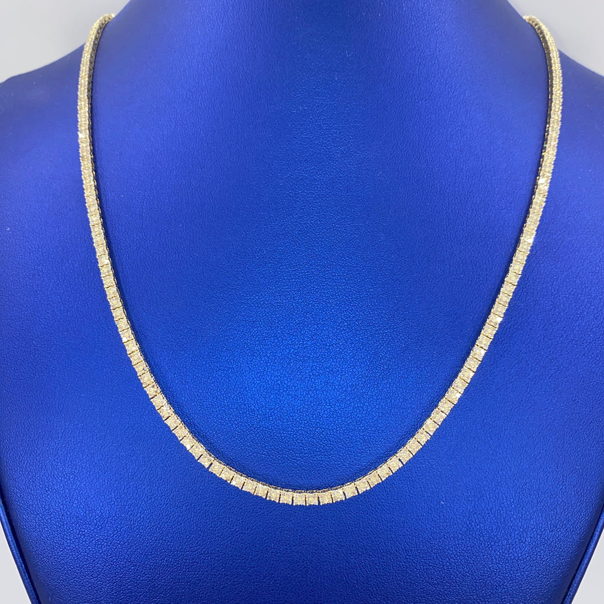 10K Gold 3.3mm Square Diamond Tennis Chain 20 in - additional product view 8