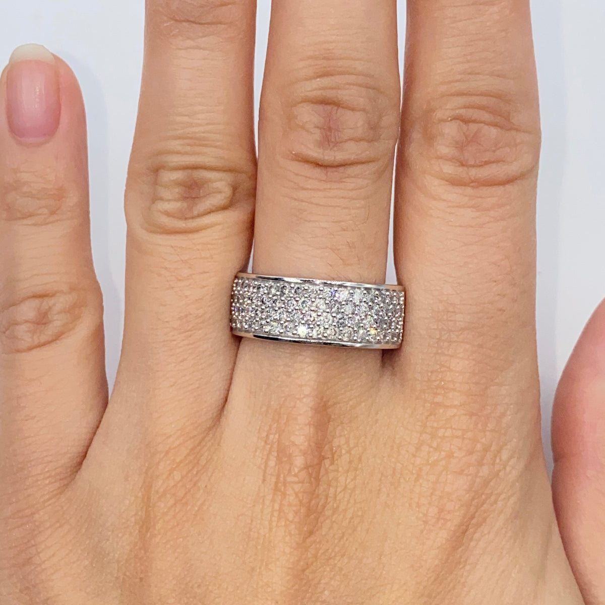 10K Gold Diamond Iced Band Ring - additional product view 2