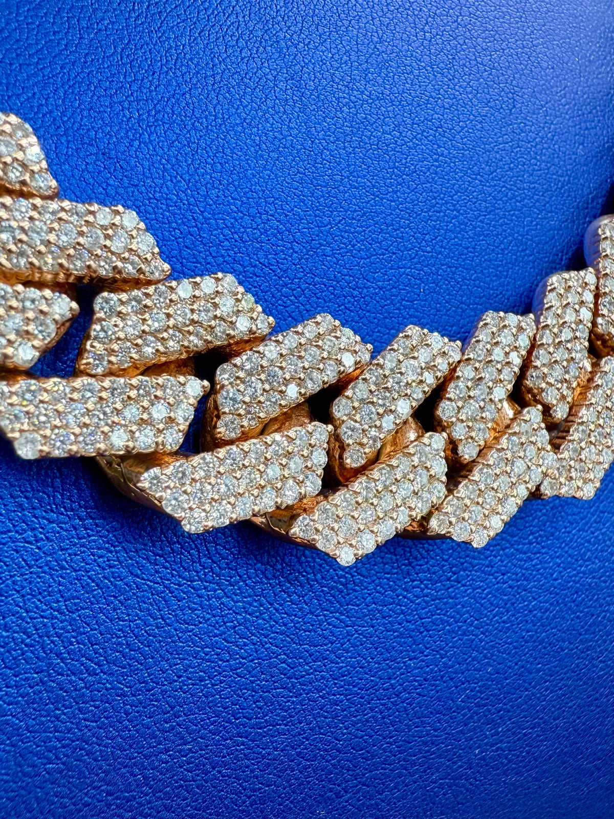 14K Jumbo Rose Gold Bust-Down Diamond Cuban Chain - additional product view 7