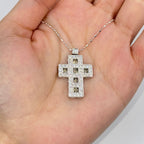 14K Gold Cross Diamond Pendant Necklace - additional product view 2