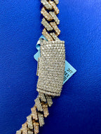 14K Gold Two-Tone Jumbo Diamond Cuban Chain 10.5mm - additional product view 4