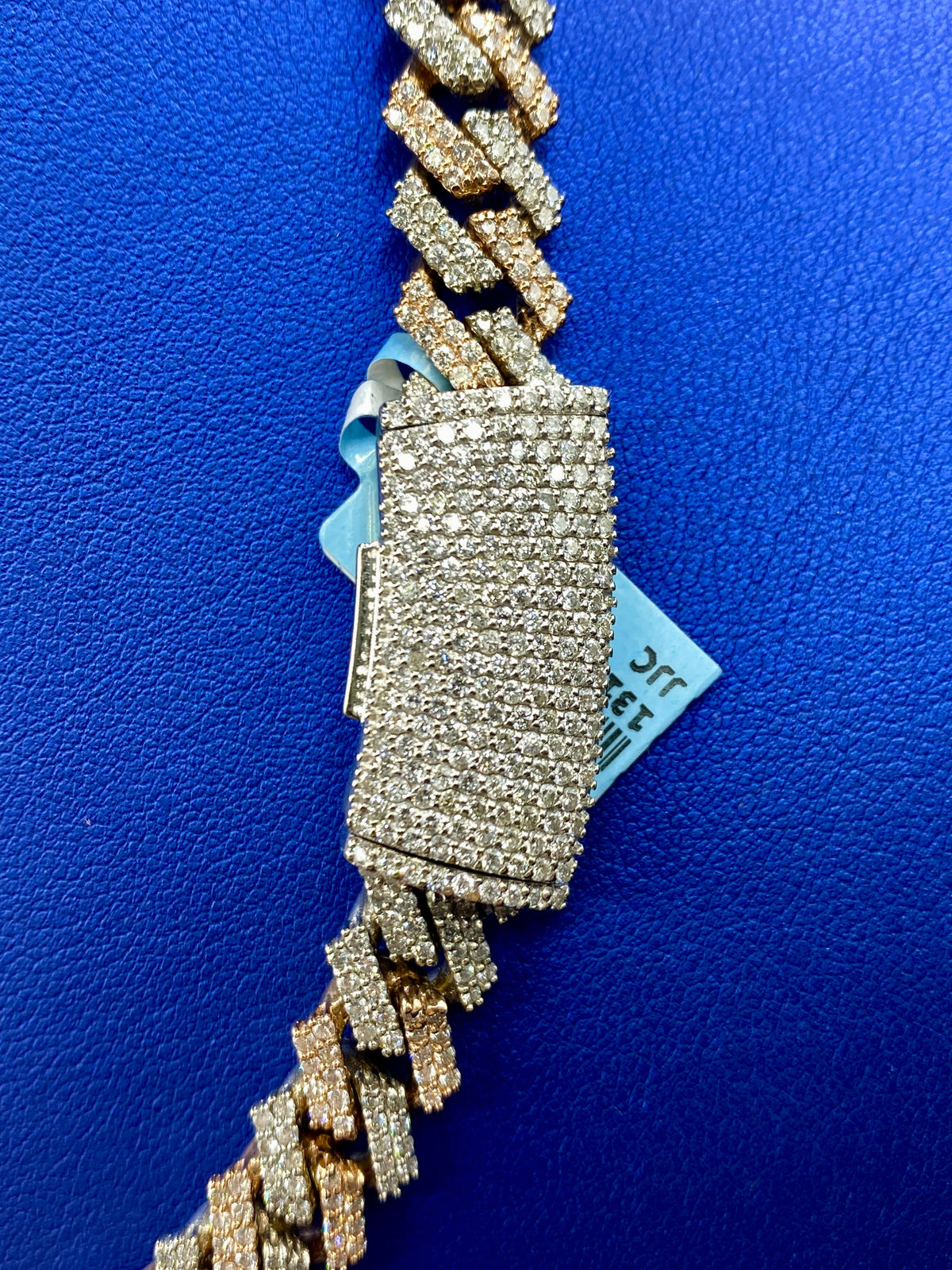 14K Gold Two-Tone Jumbo Diamond Cuban Chain 10.5mm - additional product view 4