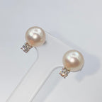 18K Gold Vintage Tiffany & Co Pearl Stud Diamond - additional product view 5