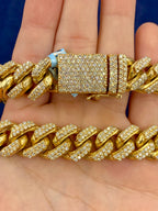 14K Gold Jumbo Diamond Cuban Chain 16mm - additional product view 7