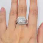 10K Gold Princess Cut Square Diamond Engagement Ring - additional product view 2
