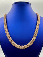 14K Rose Gold Jumbo Diamond Cuban Chain 12mm - additional product view 2