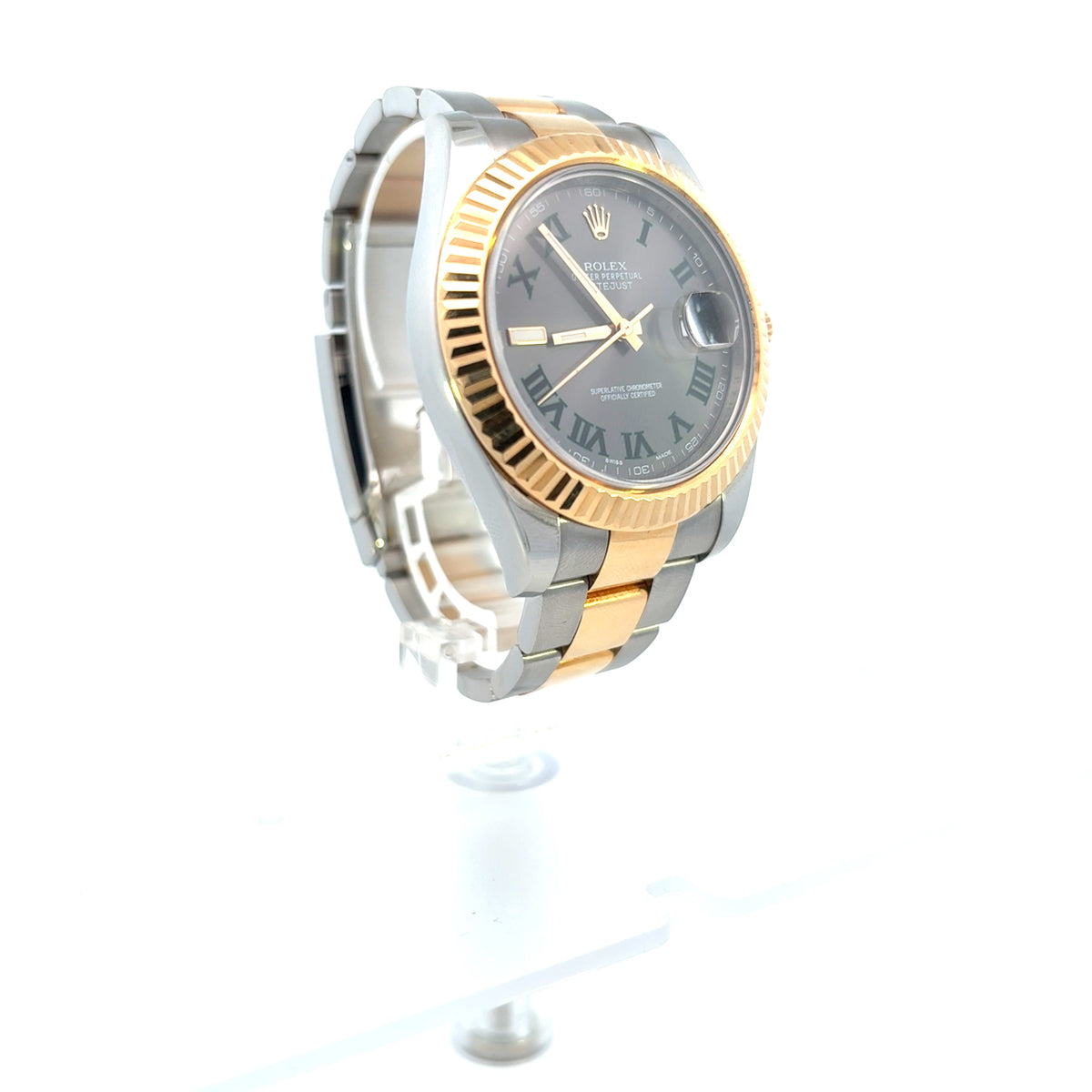 41mm Rolex Datejust Two-Tone Oyster Band Wimbledon Dial Watch - additional product view 4