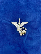 10K Gold Saint Michael Archangel Diamond Pendant - additional product view 5