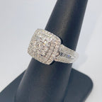 10K Gold Square Double Halo Diamond Ring - additional product view 7